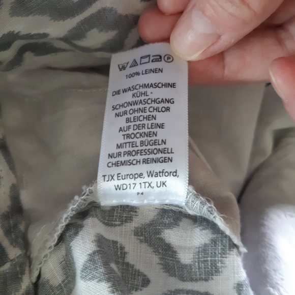 Cynthia Rowley Gray White Linen Shorts Size 4 - Picture 4 of 7